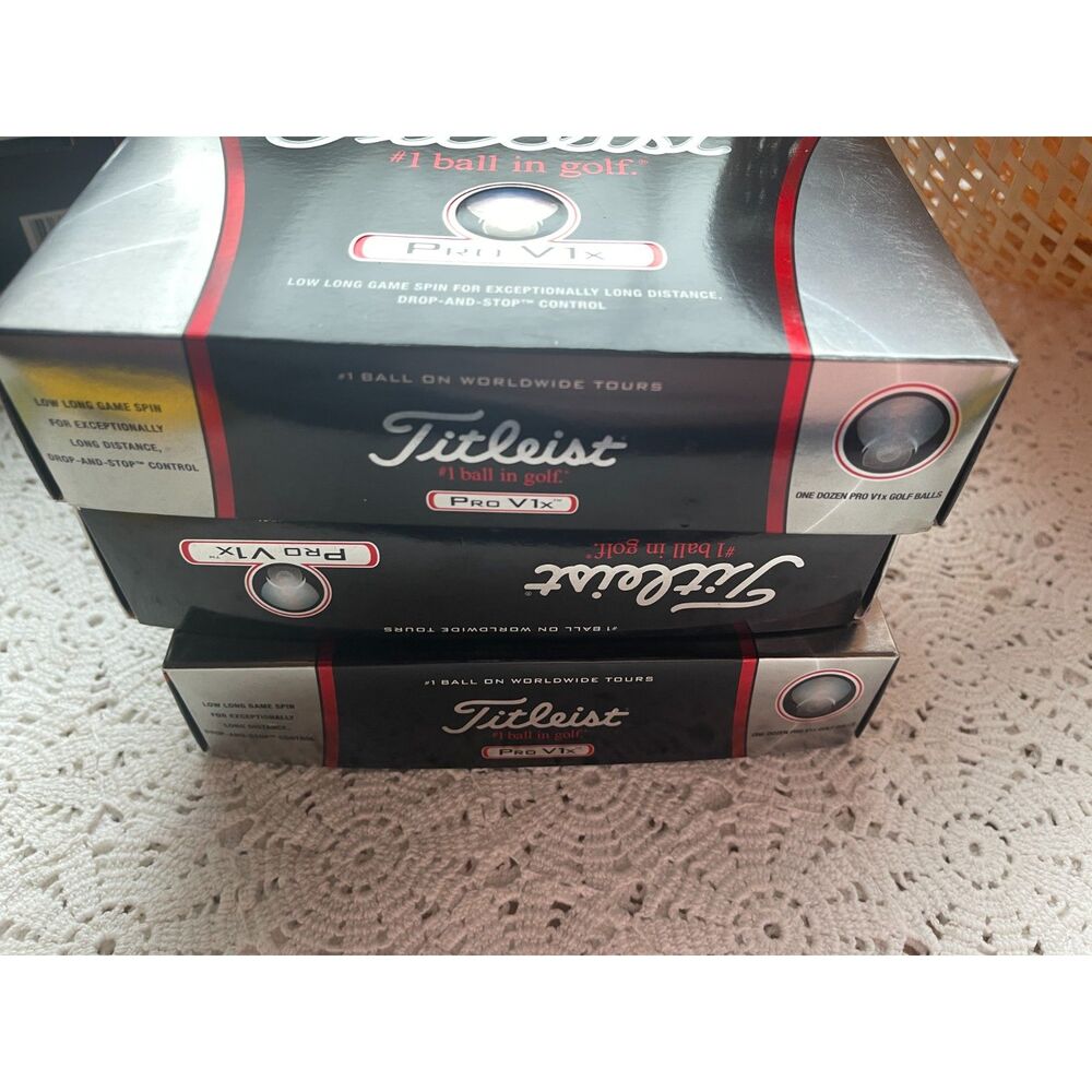 Brand New Titleist Pro V1x Golf Balls -12 Balls -Drop & Stop -White (One Dozen) - Picture 5 of 5